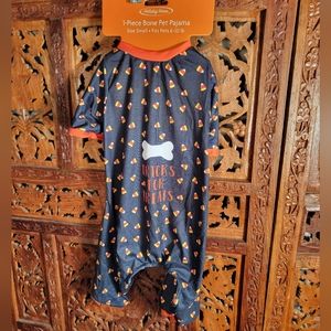 Halloween "Tricks For Treats" Candy Corn Print Dog Pajamas